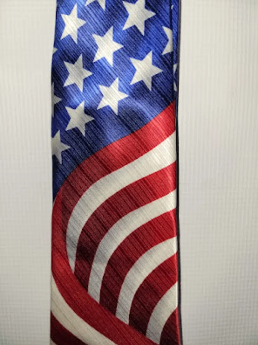 Men’s American Flag Patriotic Necktie Red White Blue Stars & Stripes
